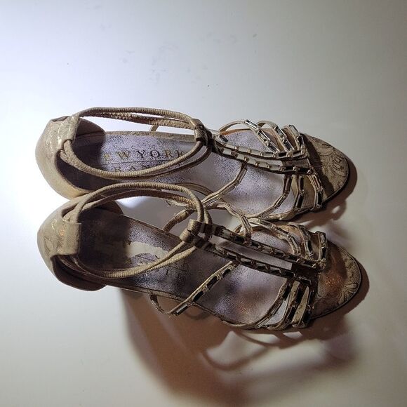 BRAND NEW NEW YORK  TRANSIT HIGH HEEL PEEP TOE ANKLE STRAP SANDAL - Picture 9 of 15